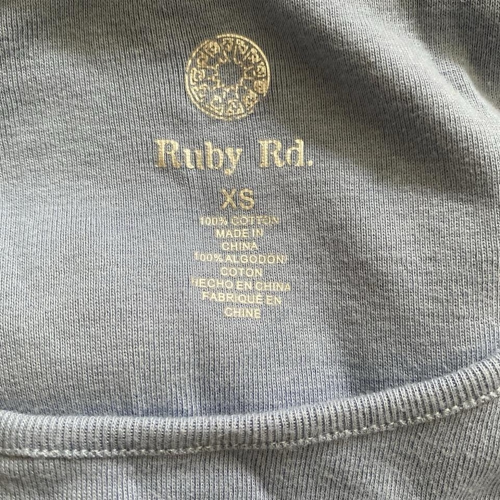 ‼️SOLD‼️ Ruby Rd. Blue Tank Top - Picture 4 of 4